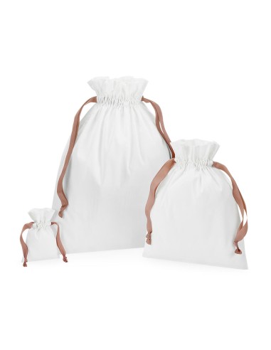 W-W121-Cotton Gift Bag with Ribbon Drawstring